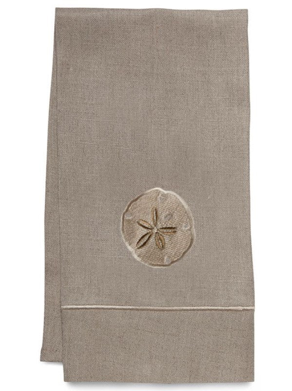 Guest Towel, Natural Linen, Sand Dollar (Beige)