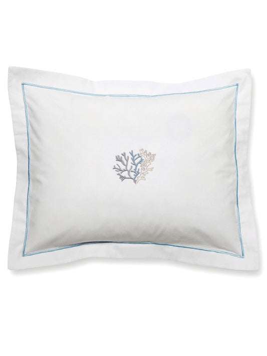 Boudoir Pillow Cover, Coral (Duck Egg Blue)