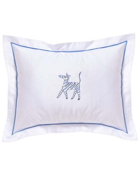 Baby Boudoir Pillow Cover, Zebra (Blue)