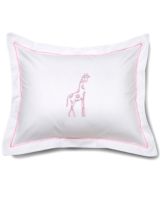 Baby Boudoir Pillow Cover, Dot Giraffe (Pink)