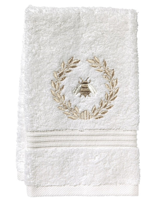 Guest Towel, Terry, Napoleon Bee Wreath (Beige)