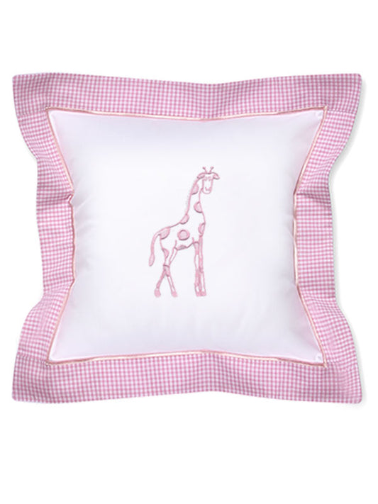 Baby Pillow Cover, Dot Giraffe (Pink)