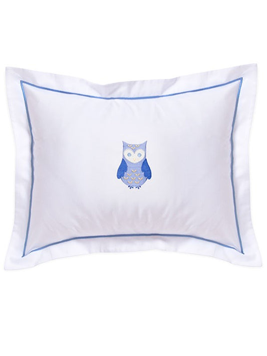 Baby Boudoir Pillow Cover, Owl (Blue)