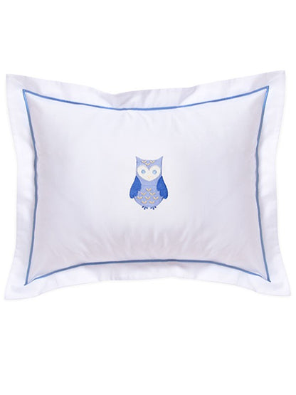 Baby Boudoir Pillow Cover, Owl (Blue)