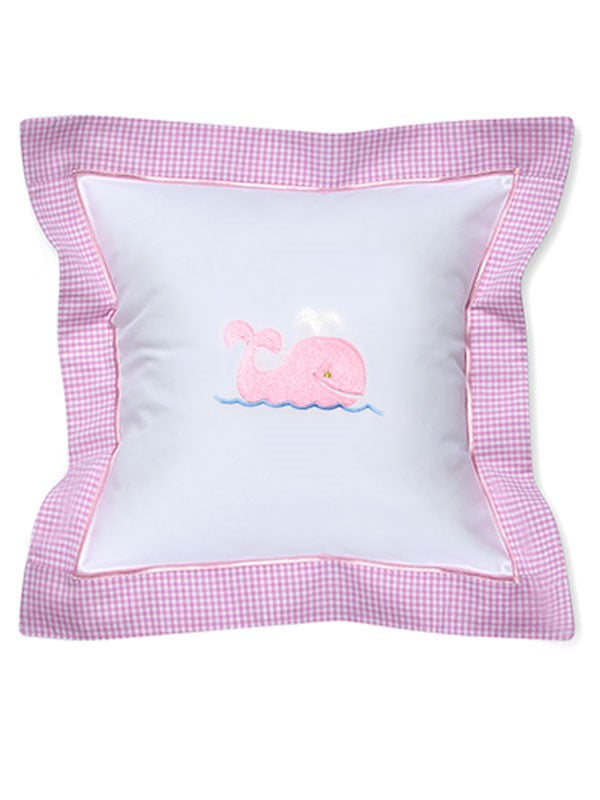 Baby Pillow Cover, Whale (Pink)