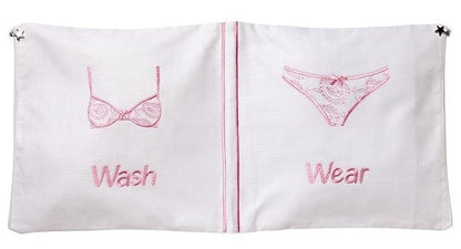 Laundry Bag, Linen / Cotton, Embroidery and Monogramming (Pink)