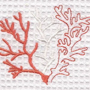 Guest Towel, Waffle Weave, Coral (Coral)