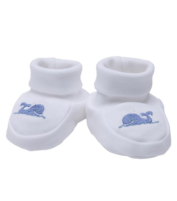 Booties, Whale (Blue)