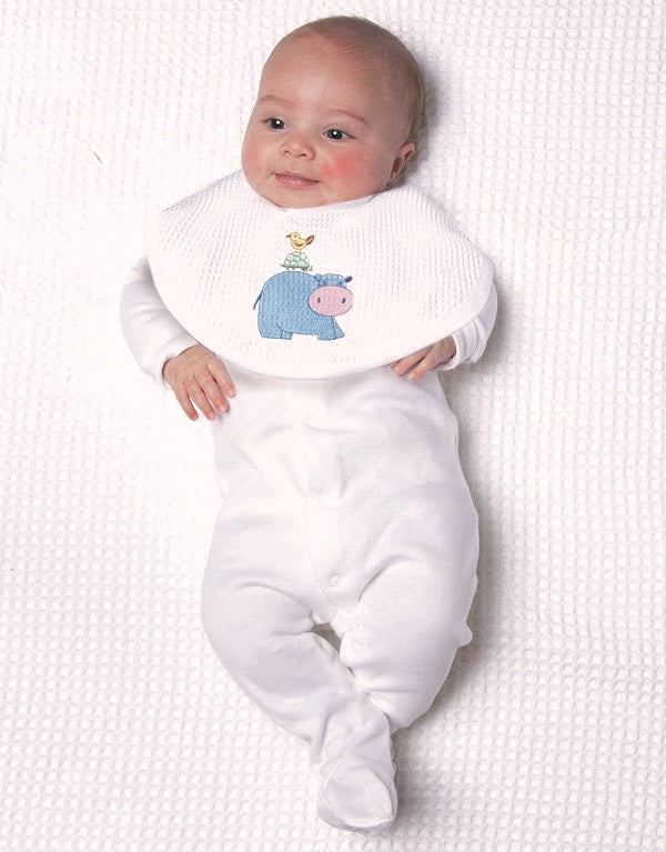 Bib, Hippo (Blue)