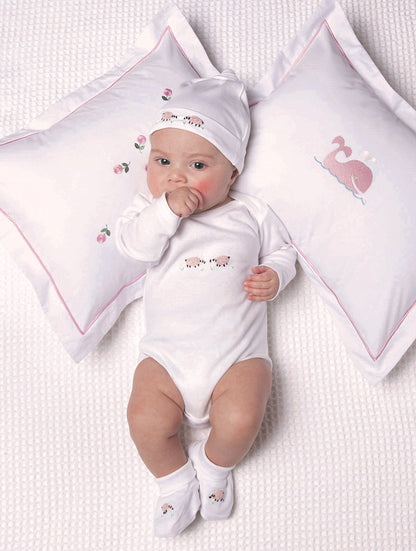 Baby Boudoir Pillow Cover, Rosebuds (Pink)