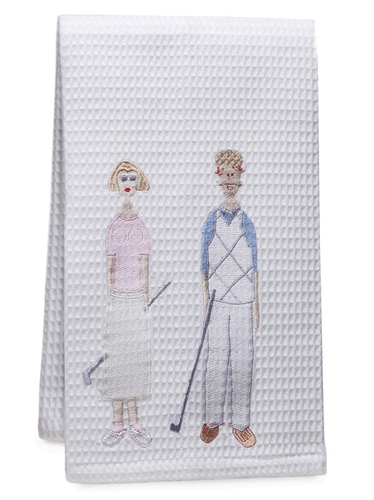 Guest Towel, Waffle Weave, Golf Couple