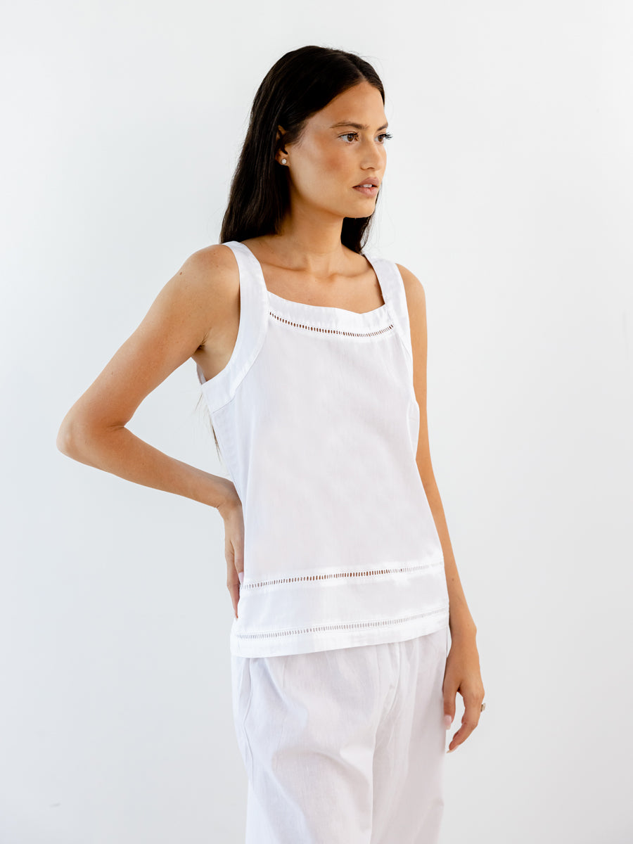 Francine White Cotton PJ Set