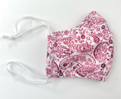 Face Mask, Paisley (Raspberry)