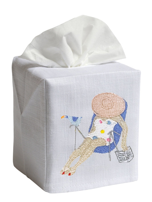 Tissue Box Cover, Siesta Lady