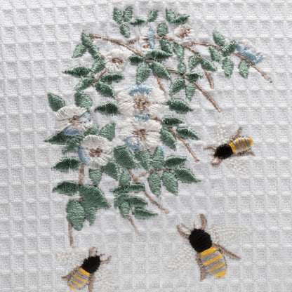Guest Towel, Waffle Weave, Honey Bees