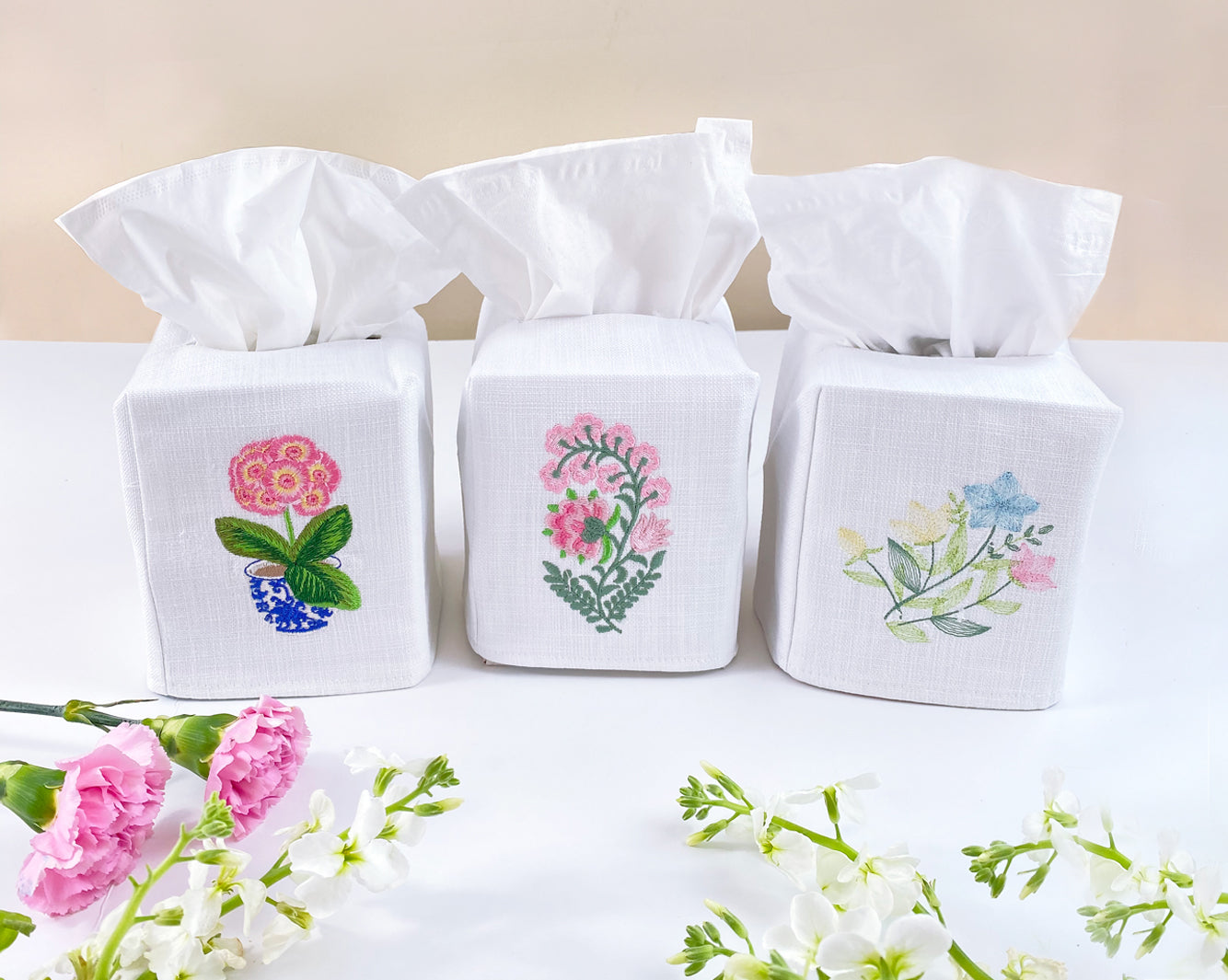 Tissue Box Cover, Spring Meadow