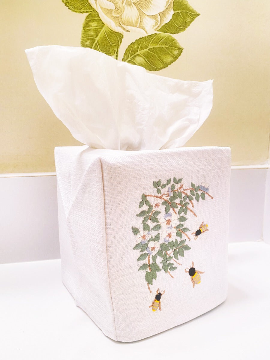 Tissue Box Cover, Honey Bees