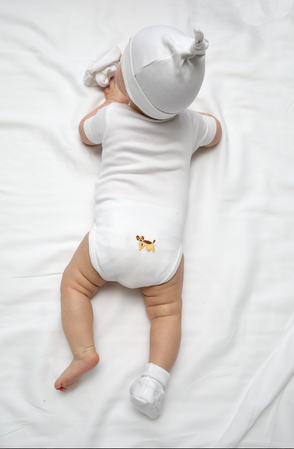 Onesie (Short Sleeve) - Combed Cotton, Embroidered