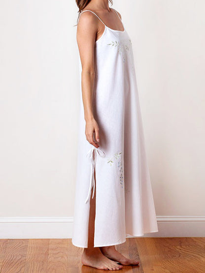 Jane White Cotton Nightgown