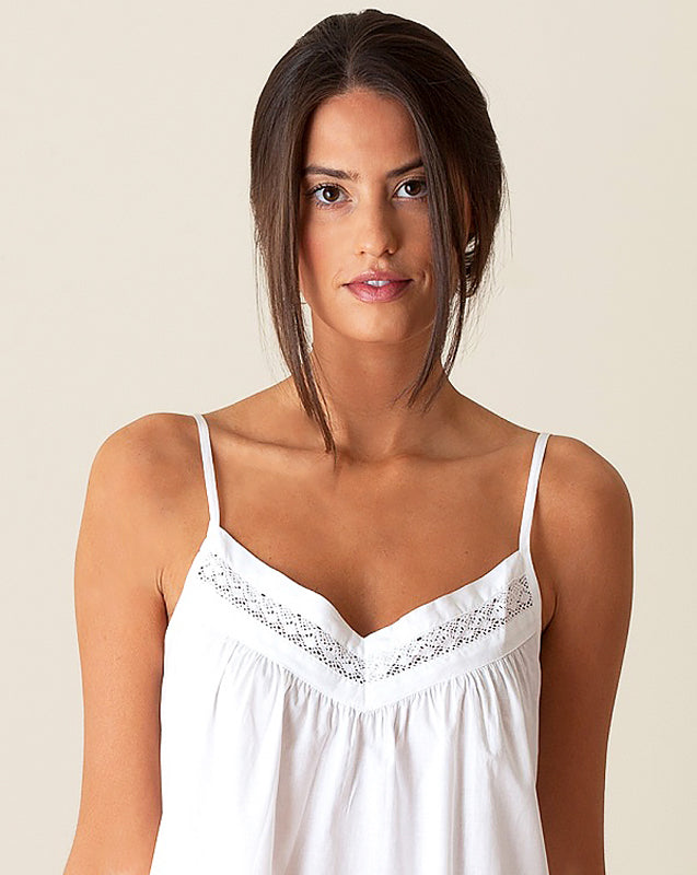 Kristen White Cotton Nightgown