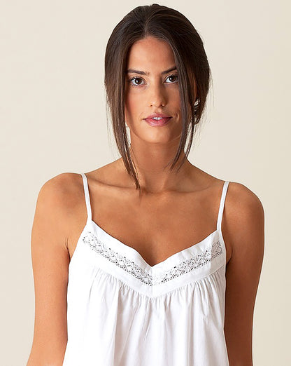 Kristen White Cotton Nightgown