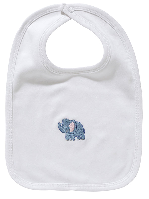 Baby Bib, Elephant (Blue)
