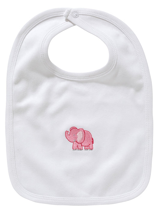 Baby Bib, Pink Elephant