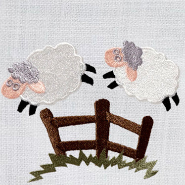 Tissue Box Cover, Leaping Sheep