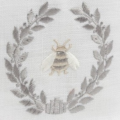 Tissue Box Cover, Napoleon Bee Wreath (Pewter)