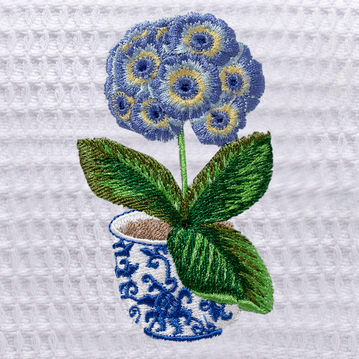 Cosmetic Bag (Medium), Potted Primrose (Blue)