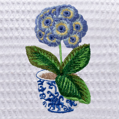 Cosmetic Bag (Medium), Potted Primrose (Blue)