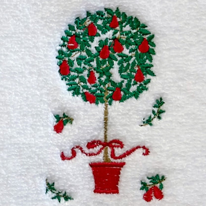 Guest Towel, Terry, Pear Topiary Tree
