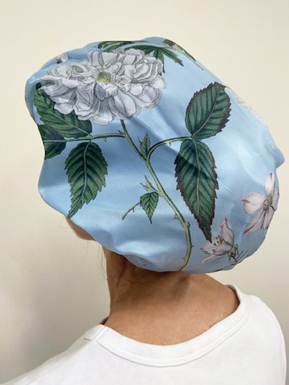 Shower Cap, Sky Floral (Blue)
