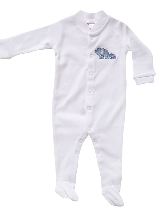 Footie, Elephant & Baby (Blue)