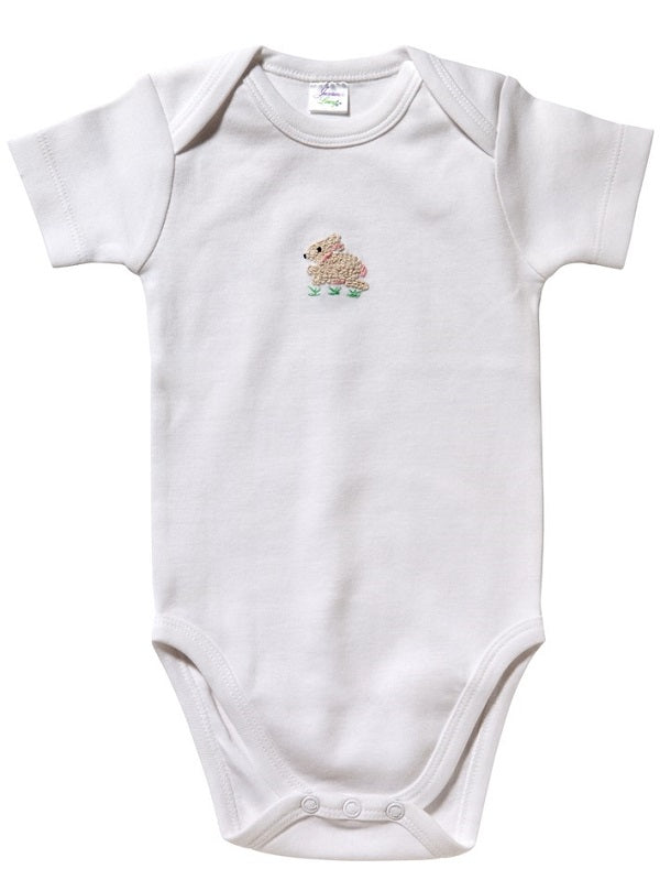 Onesie (Short Sleeve) - Combed Cotton, Embroidered