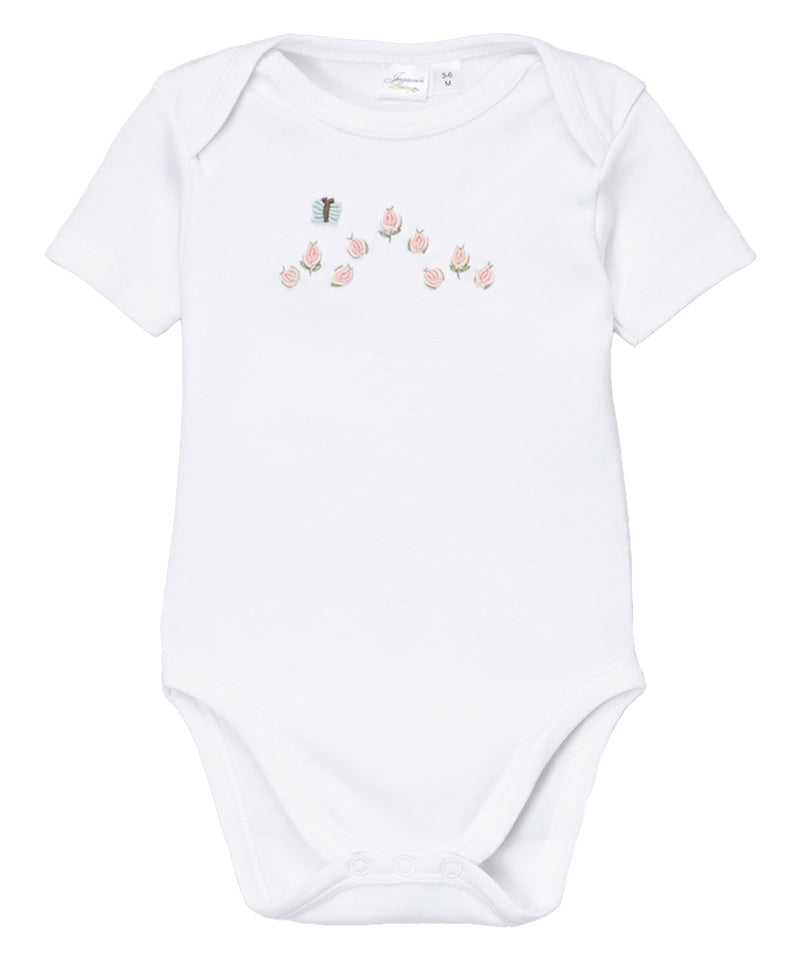 Onesie (Short Sleeve), Rosebuds & Butterfly (Pink)