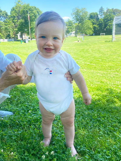 Onesie (Short Sleeve), Sailboat (Red-Blue)