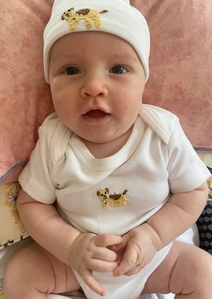 Onesie (Short Sleeve), Puppy (Beige)