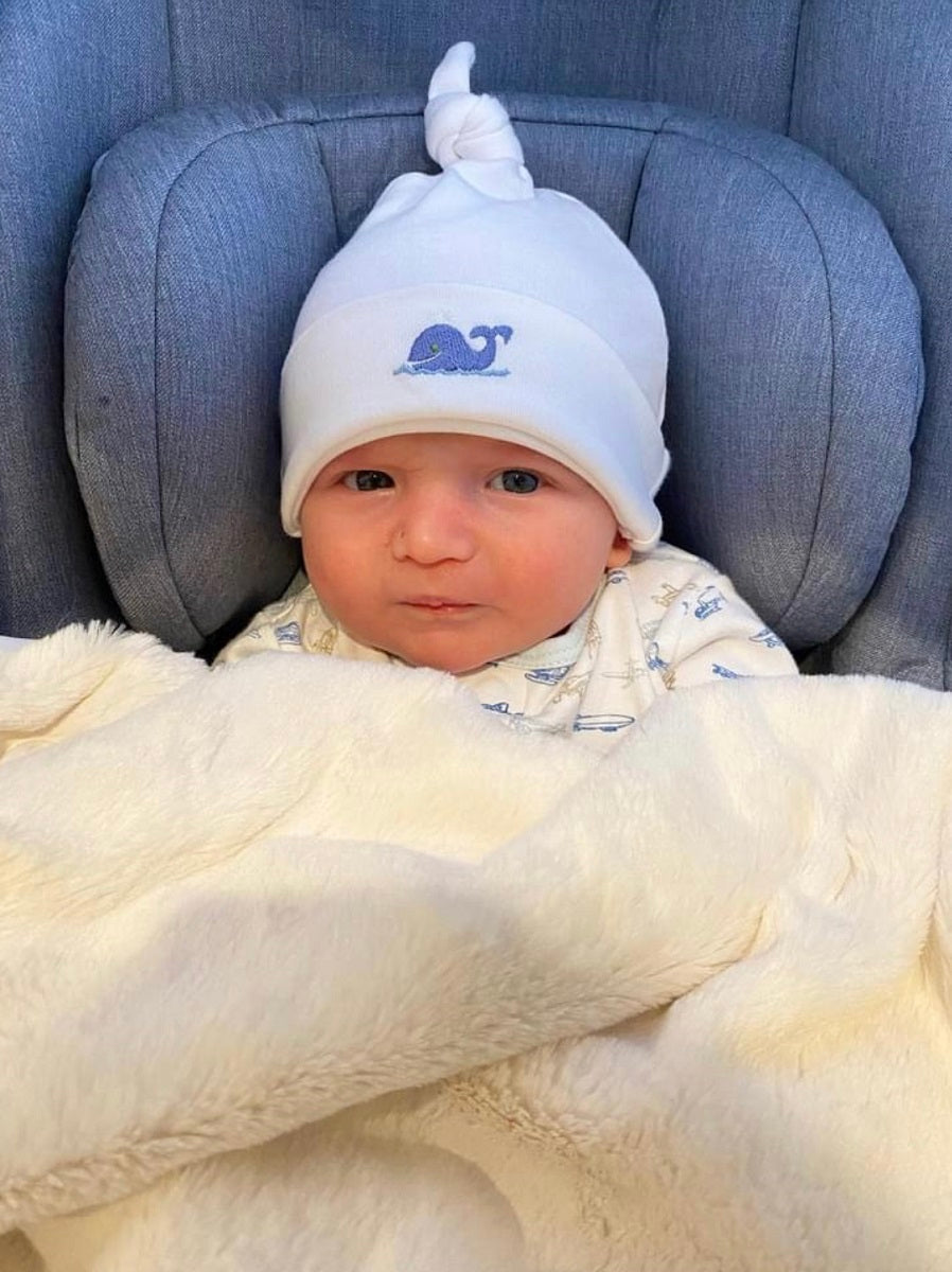Knotted Hat, Whale (Blue)