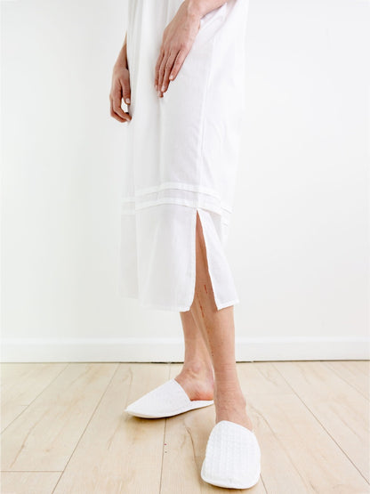 Savannah White Cotton Nightgown