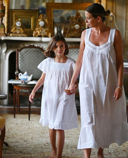 Courtney White Cotton Nightgown